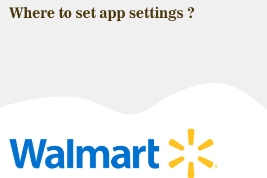 Where to set app settings ?